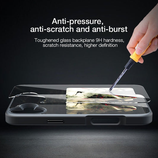 DIY Four-color Ai E-ink Screen NFC Projection Screen Phone Case Glass